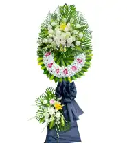 Kệ Hoa Viếng 2 Tầng Điểm Lan Tím - Mã: I-040 - Giá: 1.300.000đ