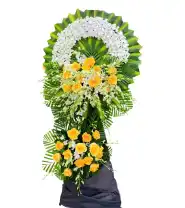 Kệ Hoa Đám Tang Mix Hồng Vàng - Mã: I-042 - Giá: 1.250.000đ