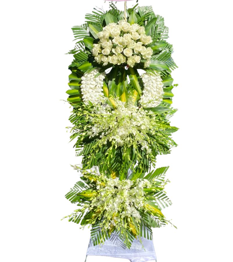 Vòng Hoa Kệ Đứng 3 Tầng – Tiễn Biệt