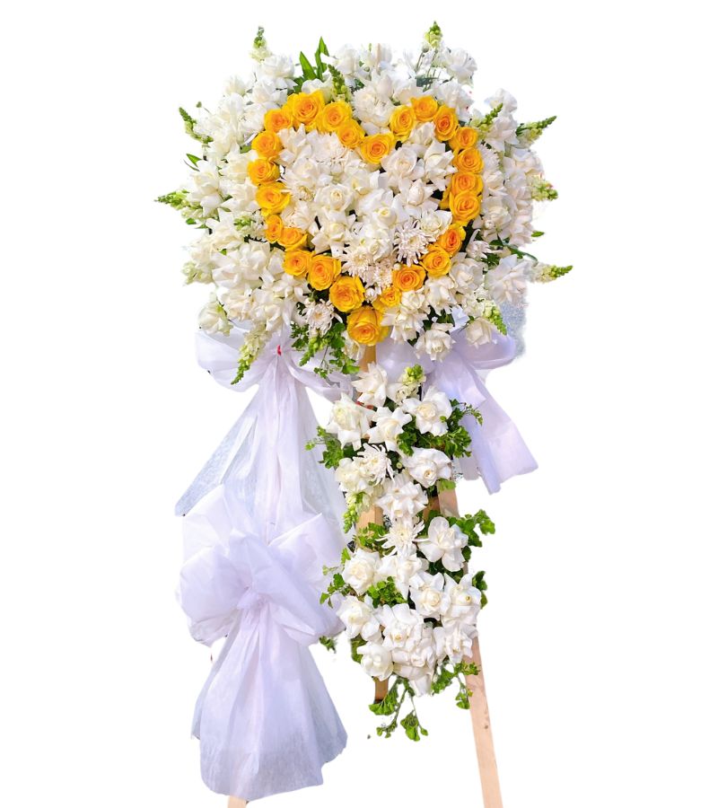 Kệ Hoa Viếng Hiện Đại Trái Tim