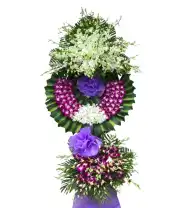 Vòng Hoa Tím Trắng – Tưởng Niệm - Mã: I-092 - Giá: 1.300.000đ