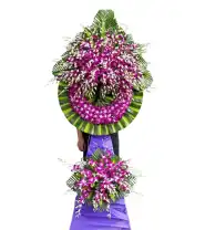 Vòng Hoa Đám Tang Lan Tím 2 Tầng - Mã: I-101 - Giá: 1.300.000đ