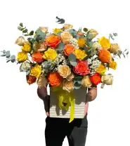 Giỏ Hoa Mix Vàng Cam Tổng Hợp - Mã: I-149 - Giá: 550.000đ