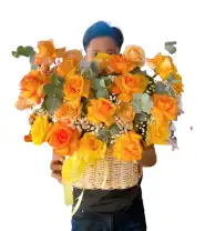 Giỏ Hoa Chúc Mừng Thành Công Nở Rộ - Mã: I-162 - Giá: 500.000đ