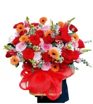 Giỏ Hoa Chúc Mừng An Nhiên &amp; Thịnh Vượng