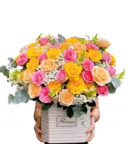 Giỏ Hoa Chúc Mừng Khởi Sắc