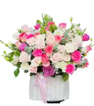 Lẵng Hoa Mừng Dễ Thương